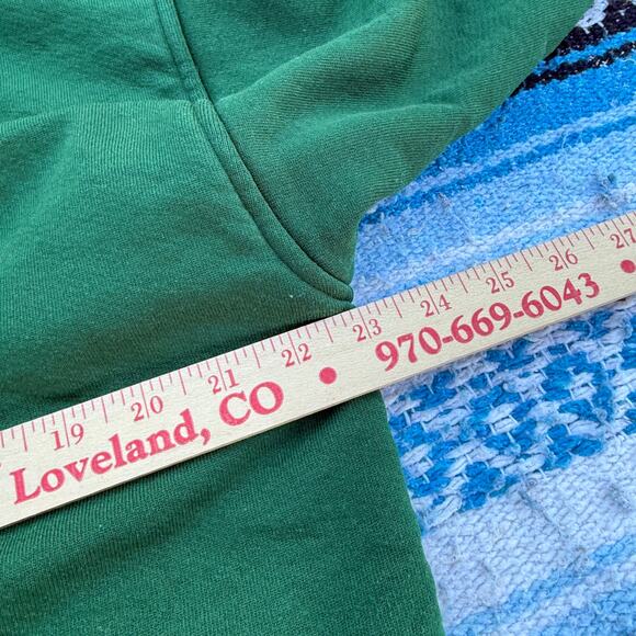 Vintage 90's Pluma Blank Green Thermal Lined Zip Up Hoodie Sweatshirt Sz 2XL XXL - Picture 8 of 9